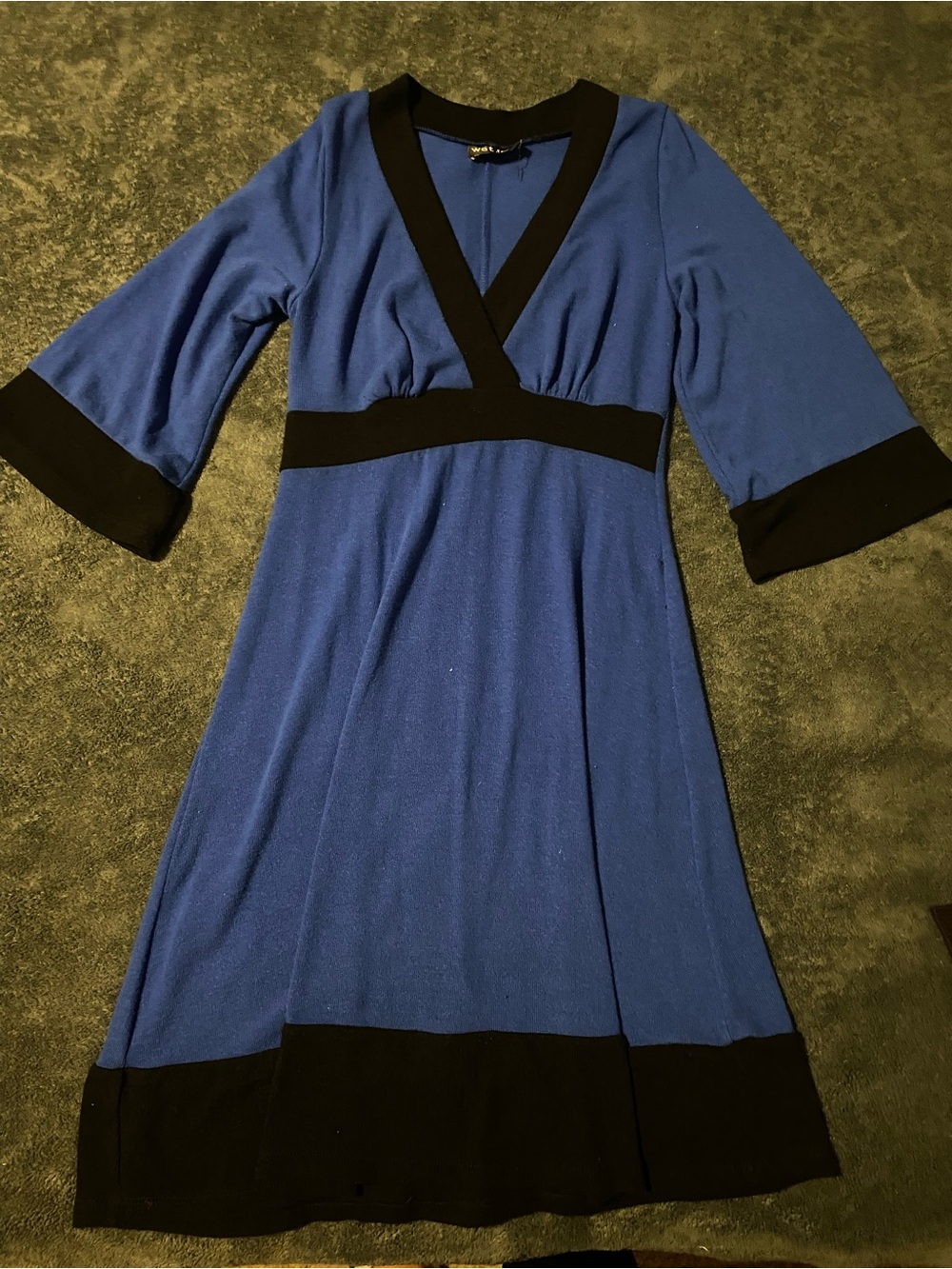 Wet Seal Blue Dress with Black Trim